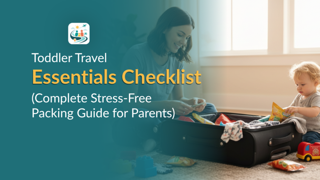 parent packing suitcase for toddler travel essentials checklist
