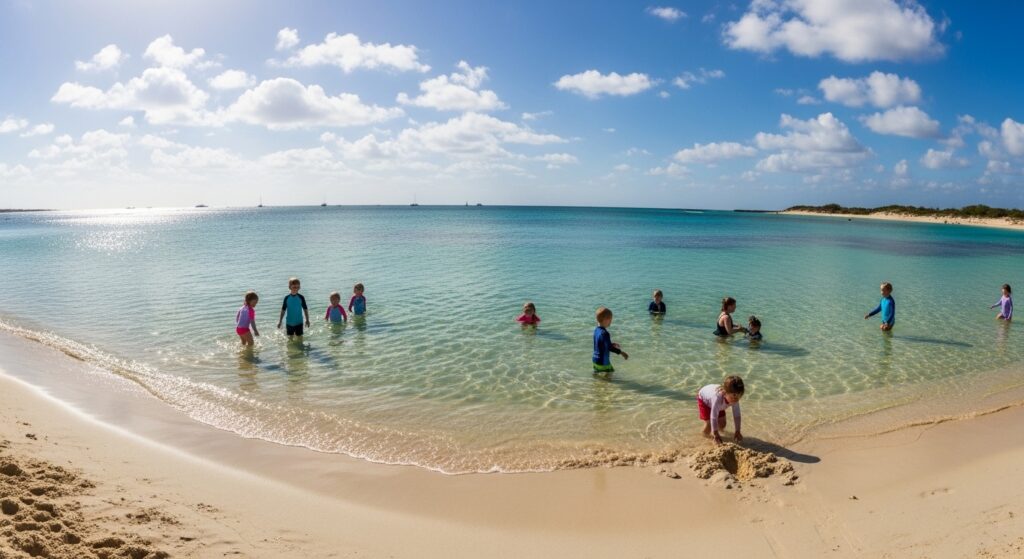 Baby Beach Aruba shallow water for toddlers