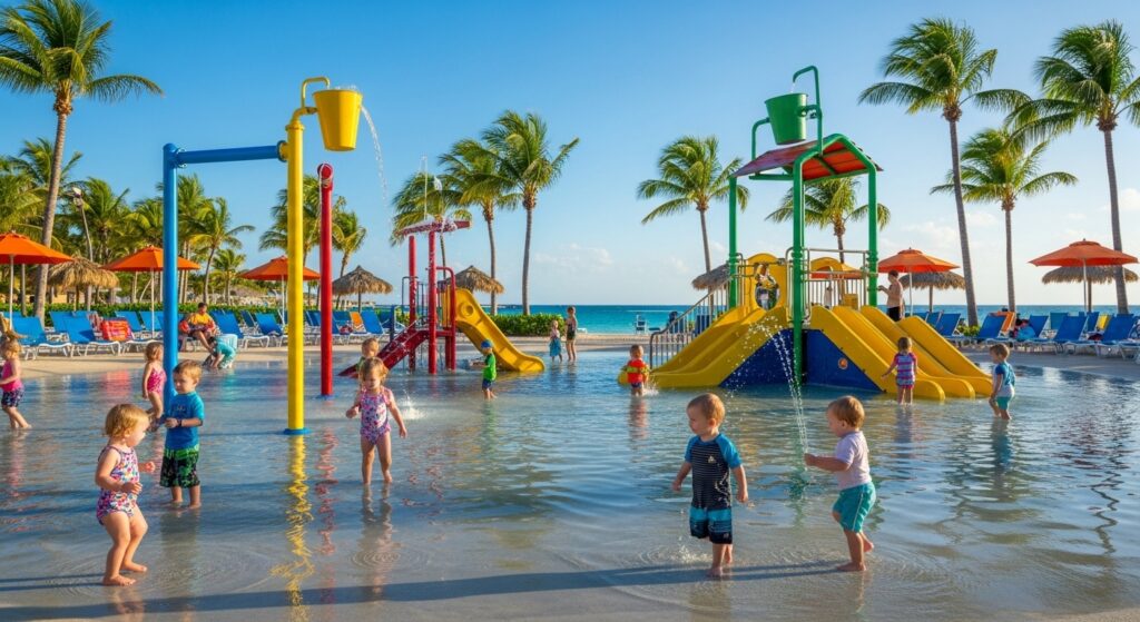 De Palm Island Aruba splash area for toddlers