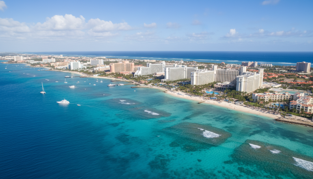 Palm Beach Aruba resort area safe family location